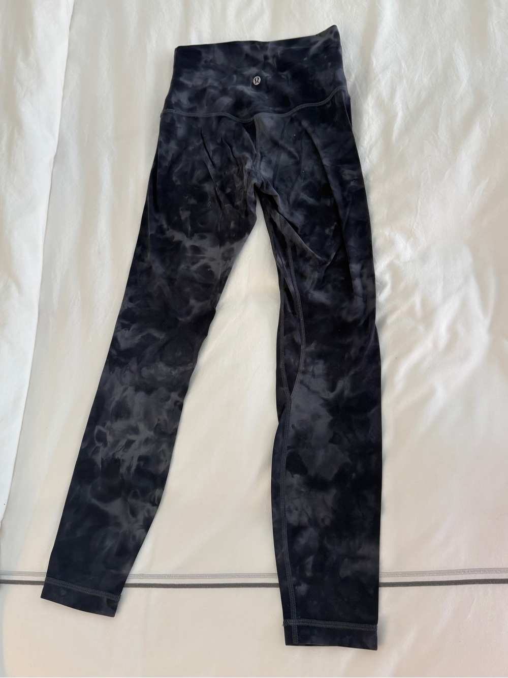 Lululemon High-Rise Tie-Dye Leggings - Black/Grey Sz 4